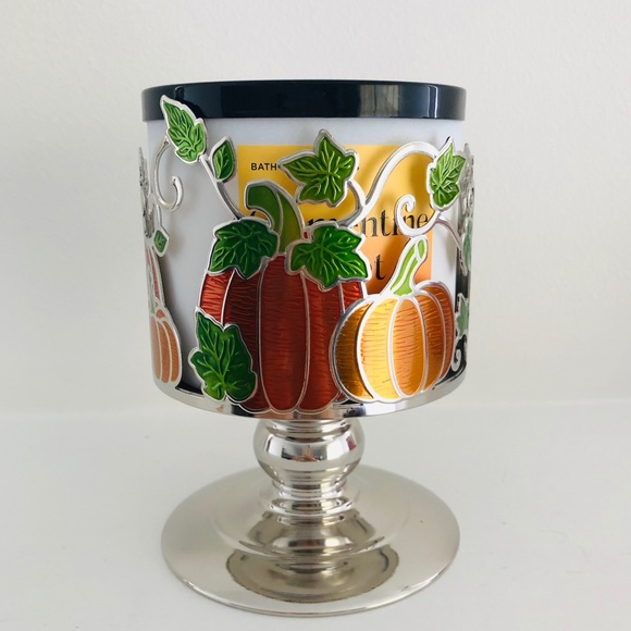 BBW Pumpkin Fall Candle Holder - Picture 2 of 3